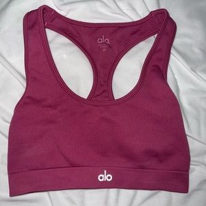 Alo yoga seamless ribbed sports bra
